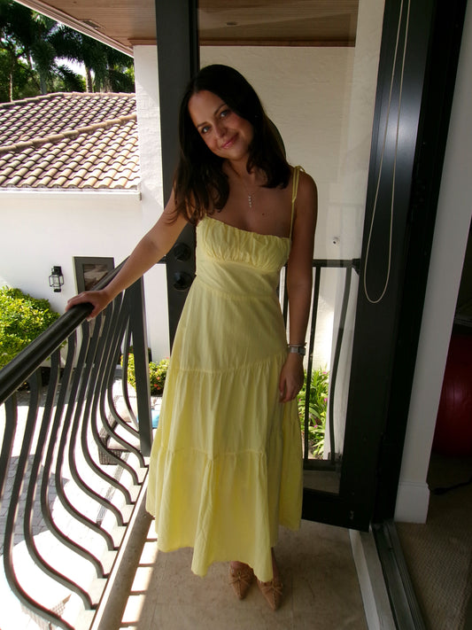 Limoncello Smocked Dress - Yellow