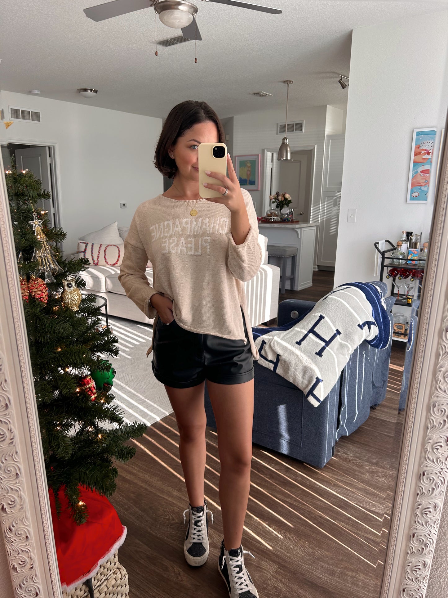 Champagne Please Knit Sweater - Beige