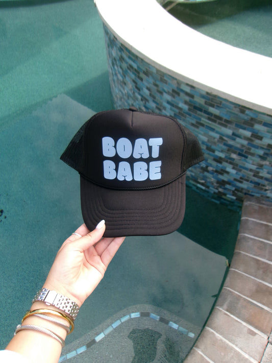 Boat Babe Trucker Hat - Black