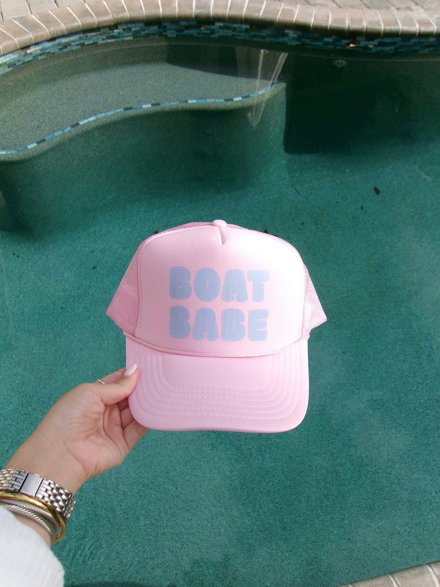 Boat Babe Trucker Hat - Pink