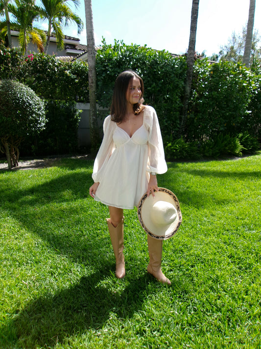 Lana Baby Doll Dress - Cream