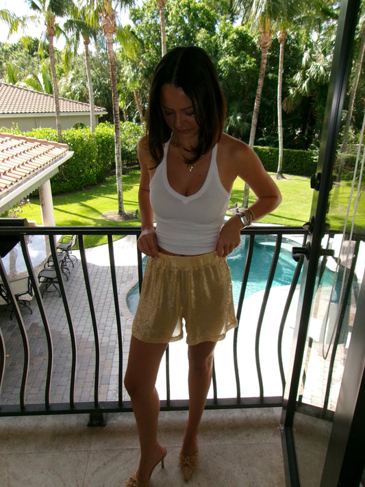 GNO Sequin Shorts - Gold