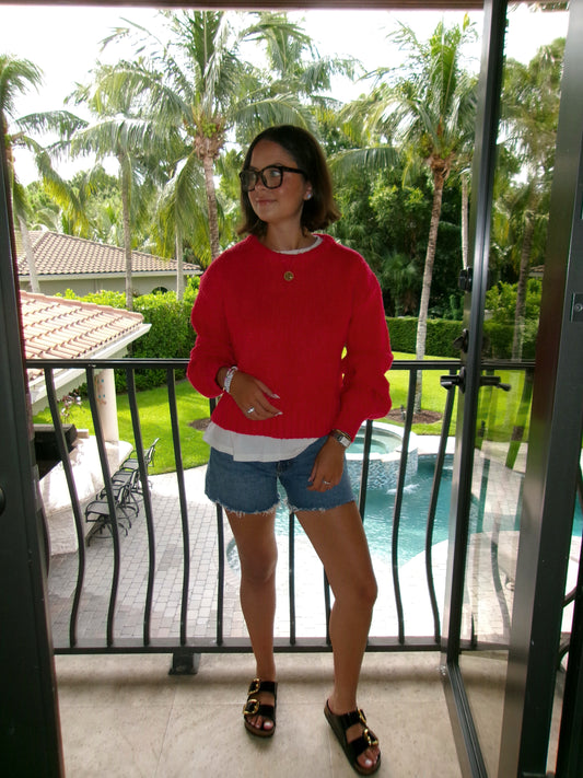 Michigan Cherry Sweater - Red