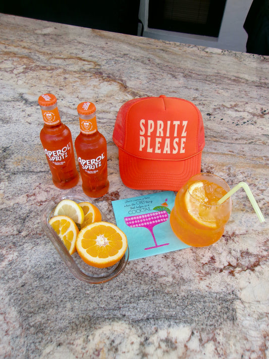 Spritz Please Trucker Hat - Orange