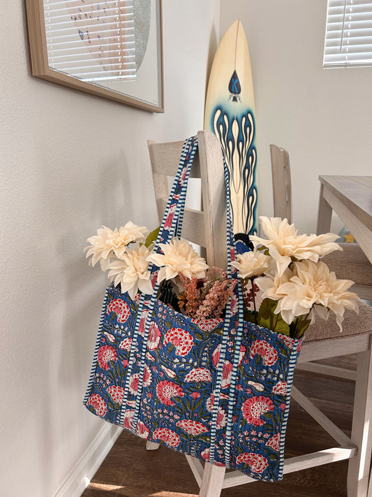 Meet Me At Market Tote Bag - Royal Blue