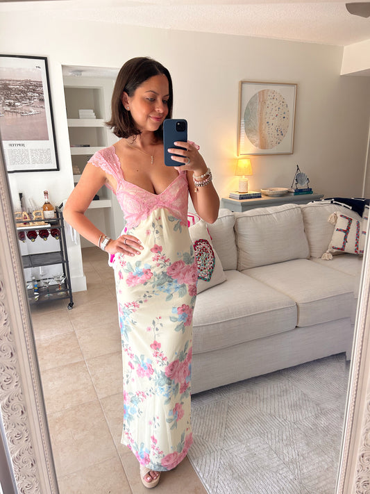 Gracie Lace Maxi Dress - Yellow