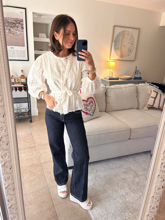 Aspen Lace Long Sleeve - White